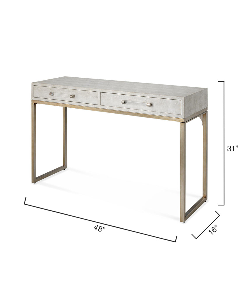 DecoratorsBest Kain Faux Shagreen Console, Cream