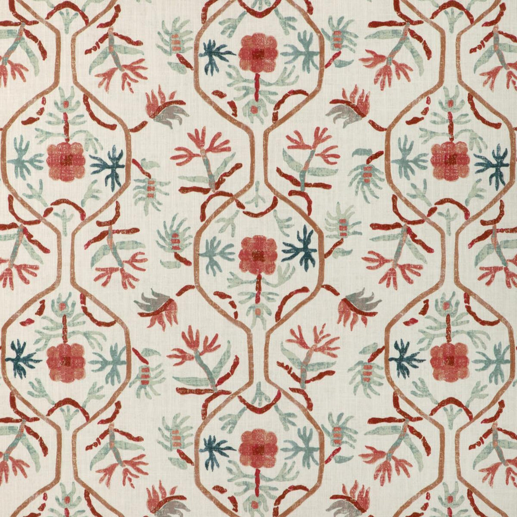 Brunschwig & Fils LE JASMIN PRINT SPICE Fabric