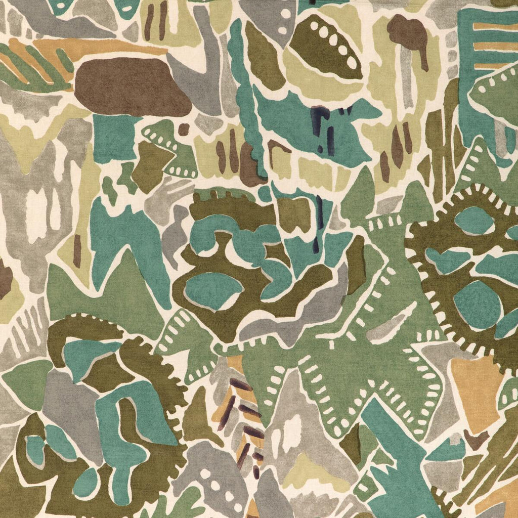 Lee Jofa CHRYSTIE PRINT MOSS/FOG Fabric