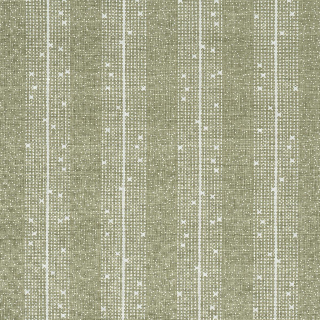 Schumacher Stella Stripe Moss Fabric