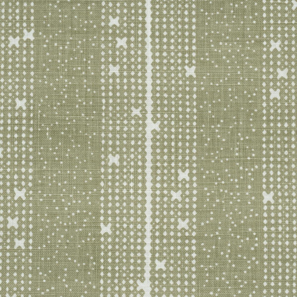 Schumacher Stella Stripe Moss Fabric