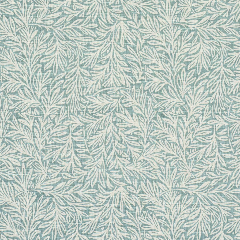 Schumacher Willow Leaf Aqua Fabric