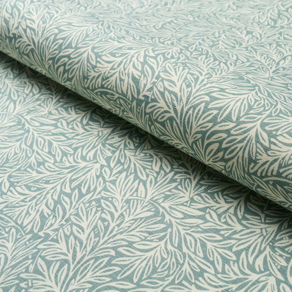 Schumacher Willow Leaf Aqua Fabric