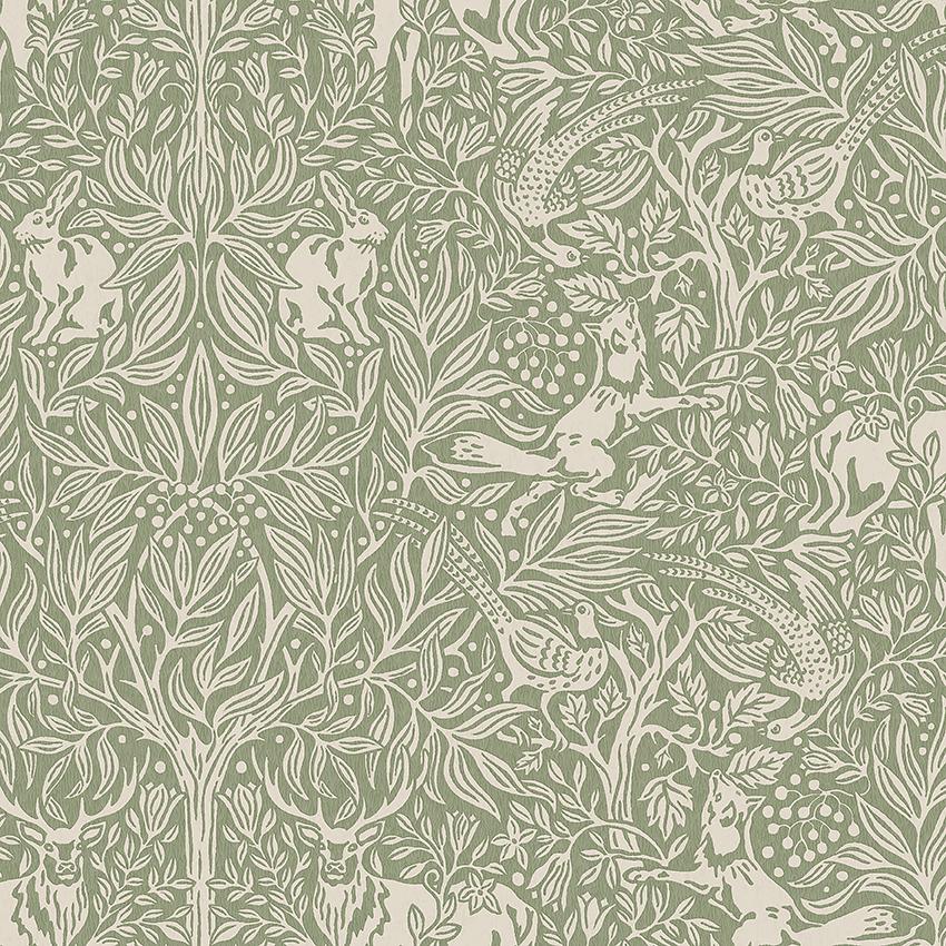 Schumacher Under The Elder Tree Sage Wallpaper