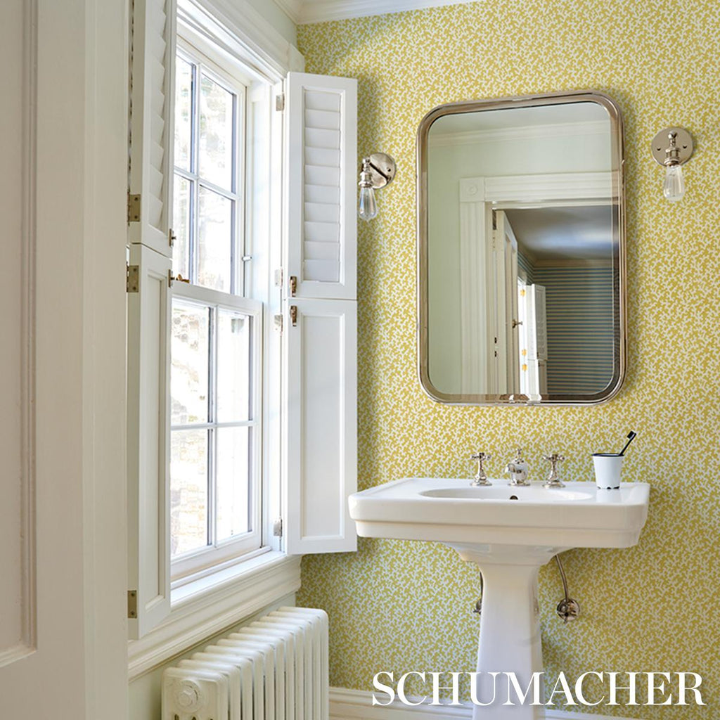 Schumacher Folly Mimosa Wallpaper