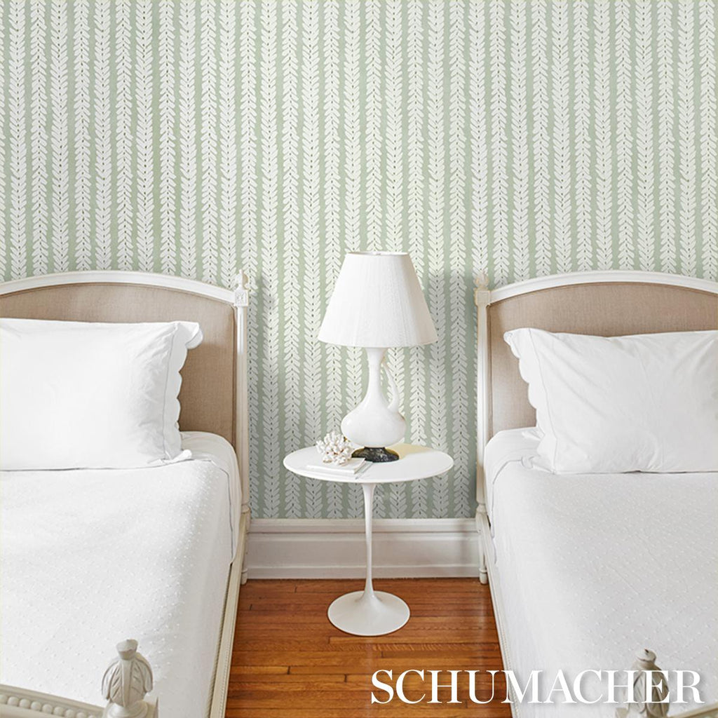 Schumacher Woodperry Celadon Wallpaper