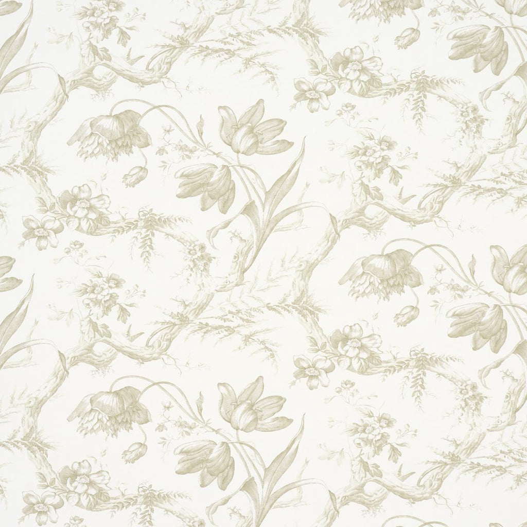 Schumacher Toile De Fleurs Birch Wallpaper