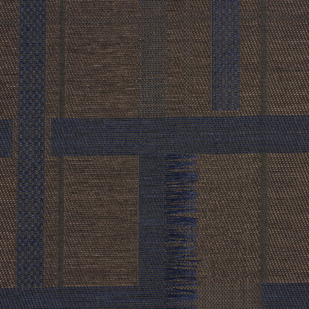 Schumacher Axel Plaid Wallcovering Navy/Espresso Wallpaper