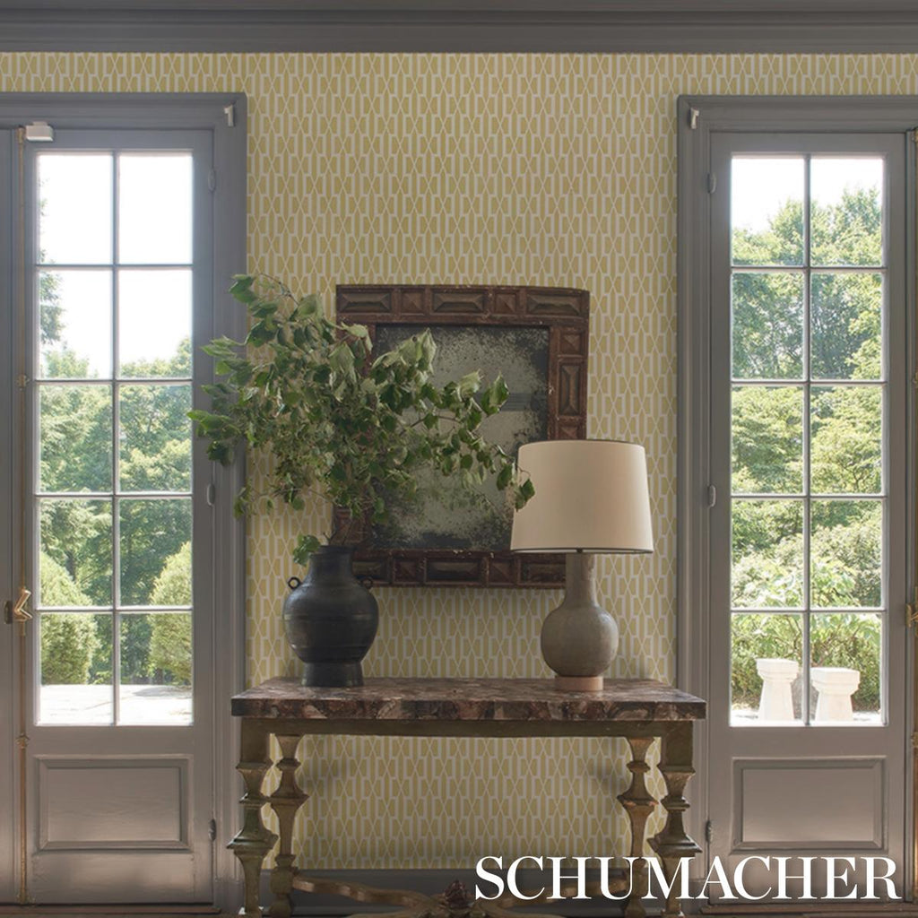 Schumacher Belvedere Mimosa Wallpaper