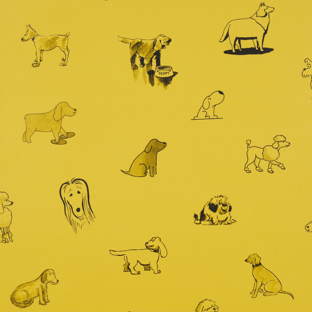 Schumacher Good Dogs Everywhere Taxi-Cab Yellow Wallpaper