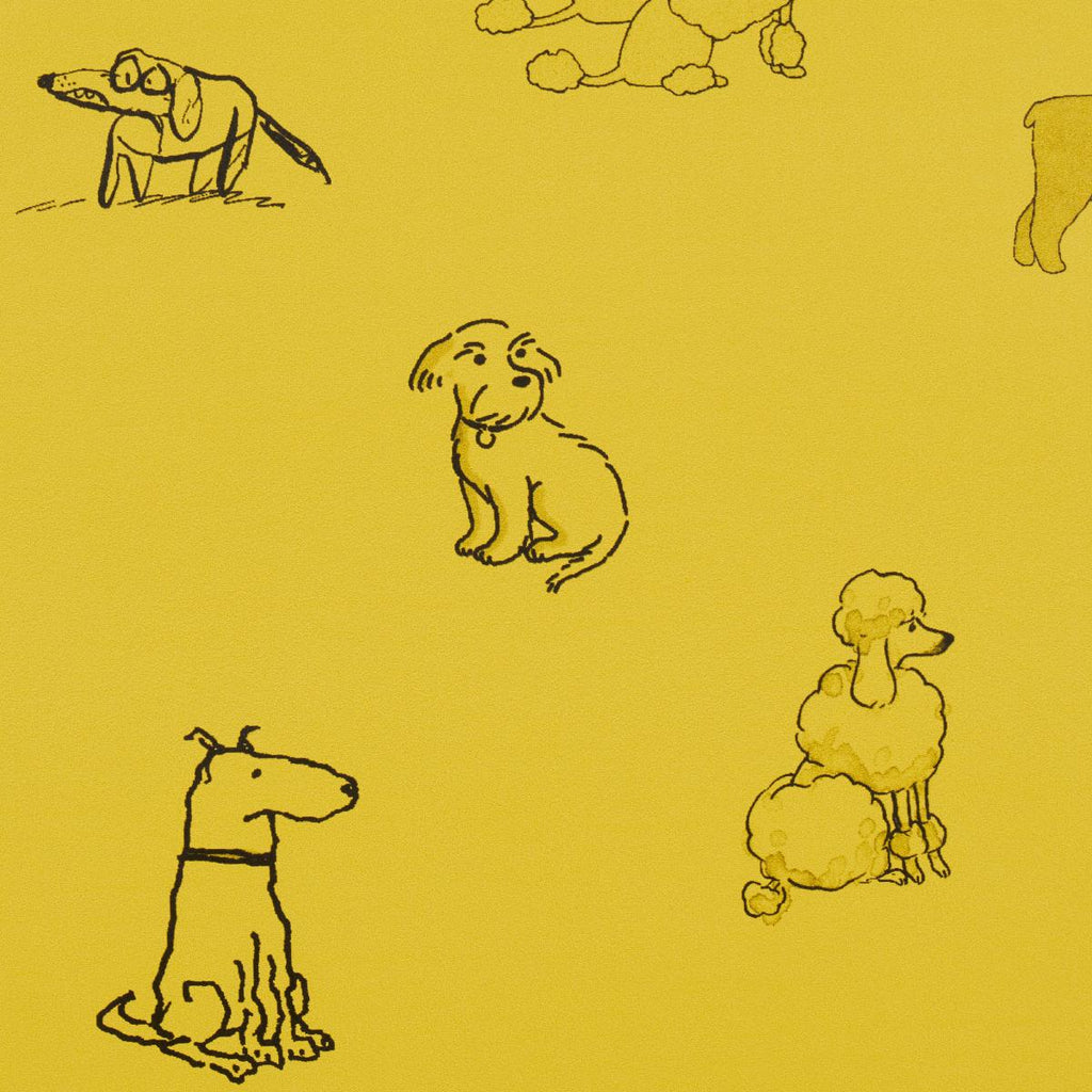 Schumacher Good Dogs Everywhere Taxi-Cab Yellow Wallpaper