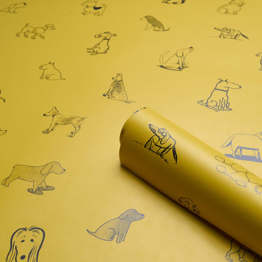 Schumacher Good Dogs Everywhere Taxi-Cab Yellow Wallpaper