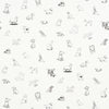 Schumacher Good Dogs Everywhere Black & White Wallpaper