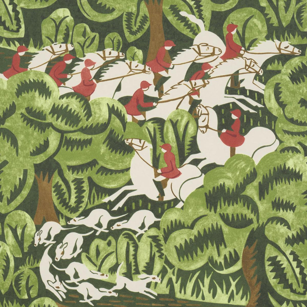 Schumacher Margaret Schloeman'S Fox Chase Forest Wallpaper