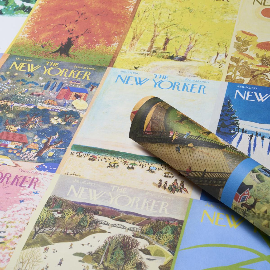 Schumacher The New Yorker Seasonal Covers Multicolor Wallpaper