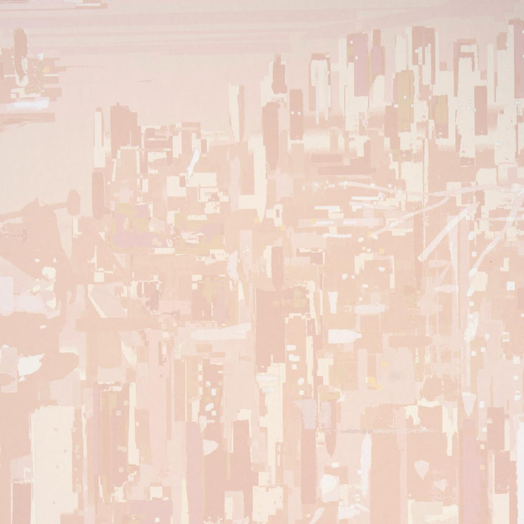 Schumacher Pascal Campion'S New York Skyline Blush Wallpaper