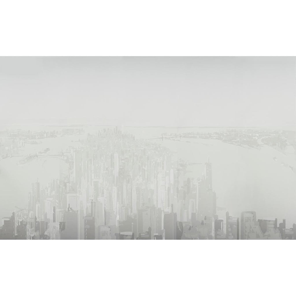 Schumacher Pascal Campion'S New York Skyline Soft Gray Wallpaper