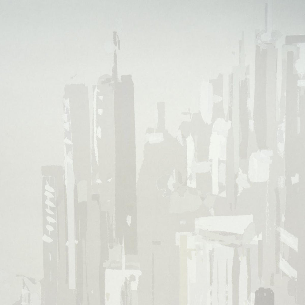 Schumacher Pascal Campion'S New York Skyline Soft Gray Wallpaper