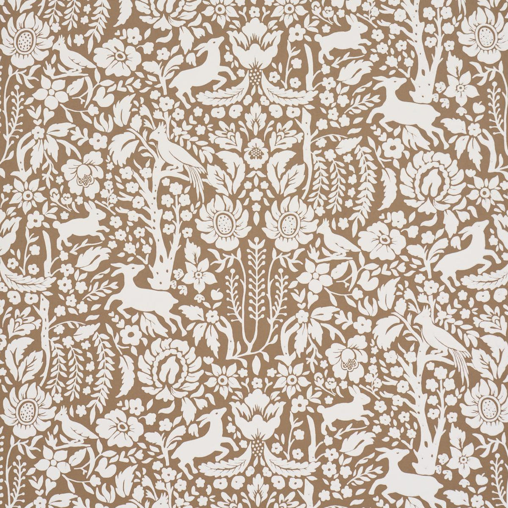 Schumacher Deerfield Mocha Wallpaper