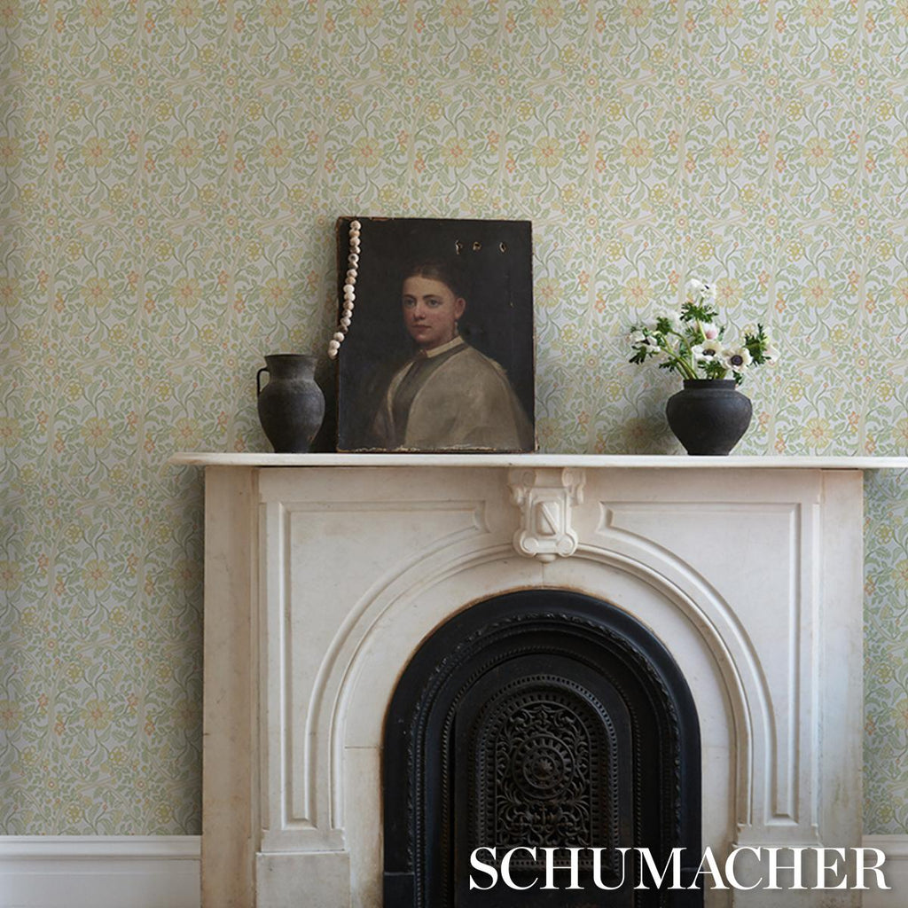 Schumacher Garden Guild Marigold Wallpaper