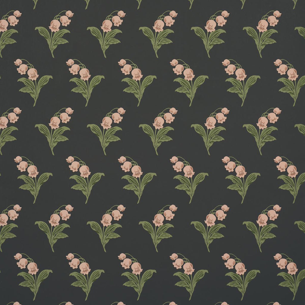 Schumacher Lily Of The Valley Midnight Wallpaper