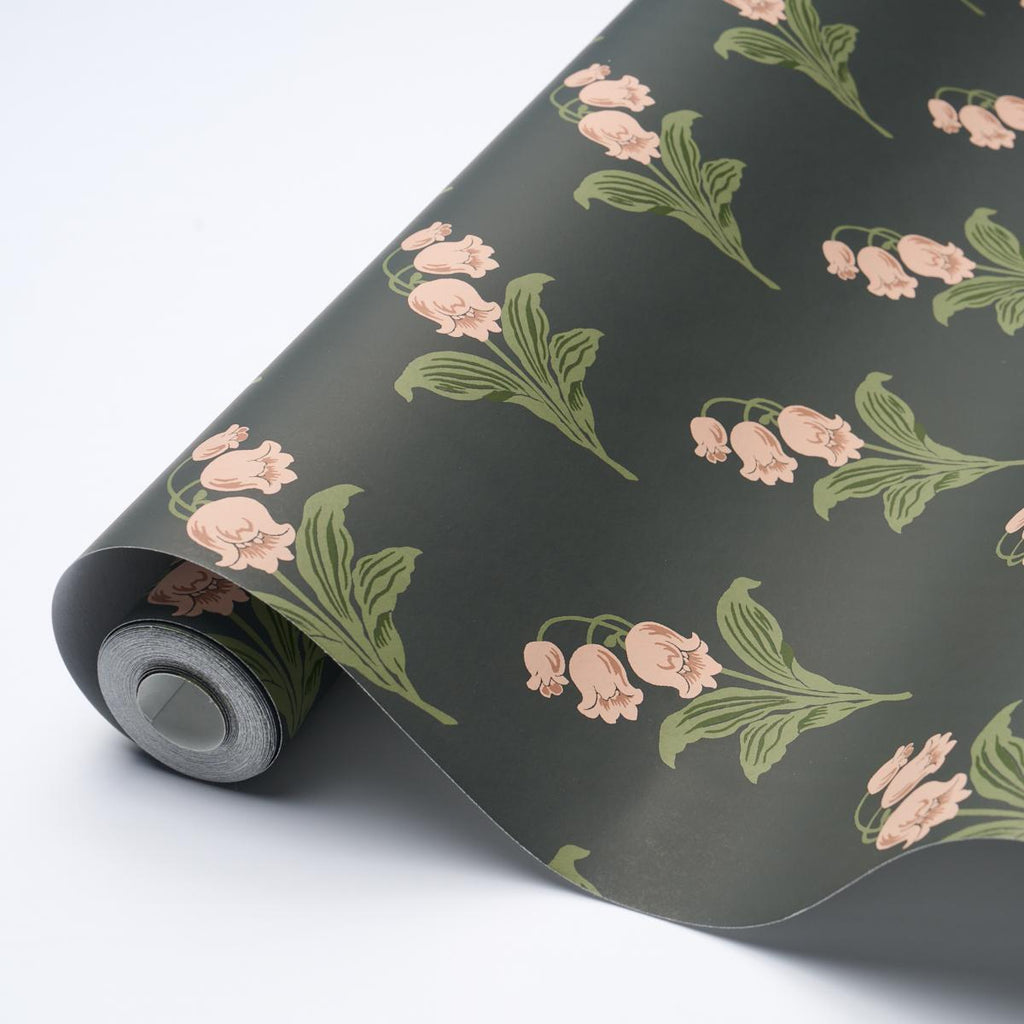 Schumacher Lily Of The Valley Midnight Wallpaper