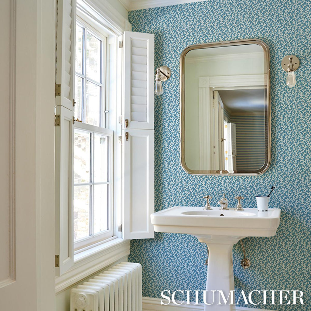 Schumacher Folly Marine Wallpaper