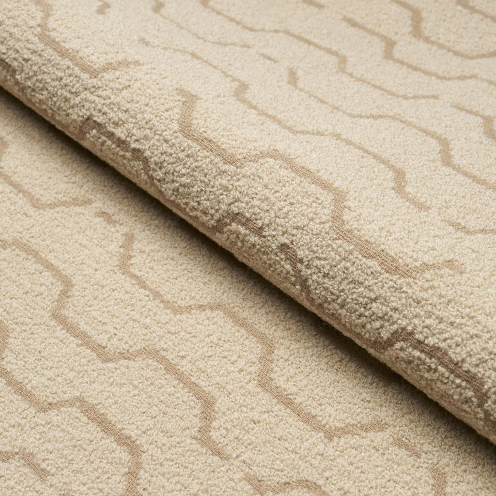 Schumacher Patek Wool Boucl Sand Fabric