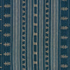 Schumacher Nima Embroidered Cotton Linen Indigo Fabric