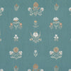 Schumacher Elmslie Embroidery Teal Fabric