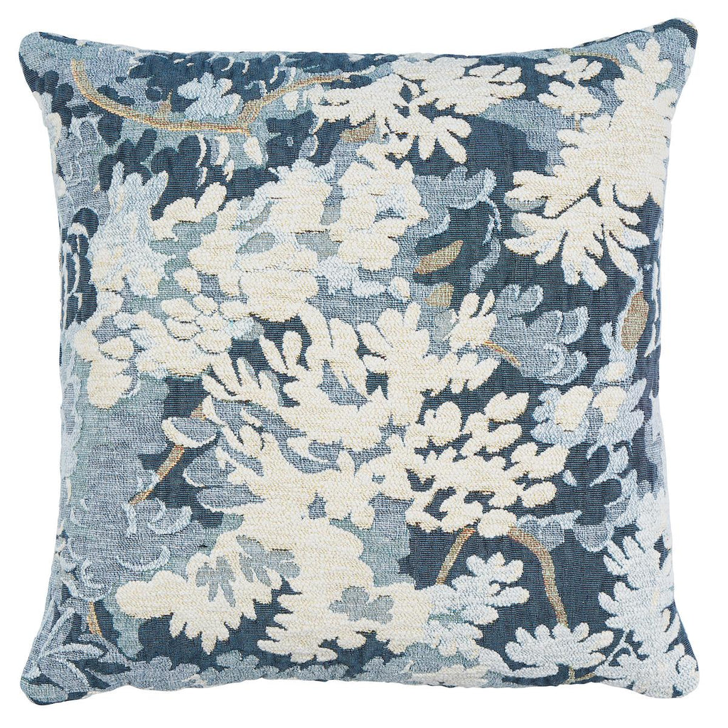 Schumacher Verdure Tapestry Blue 18" x 18" Pillow