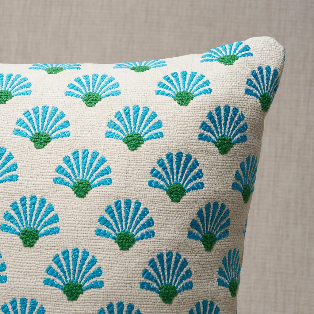 Schumacher Bellini I/O Lagoon 18" x 18" Pillow