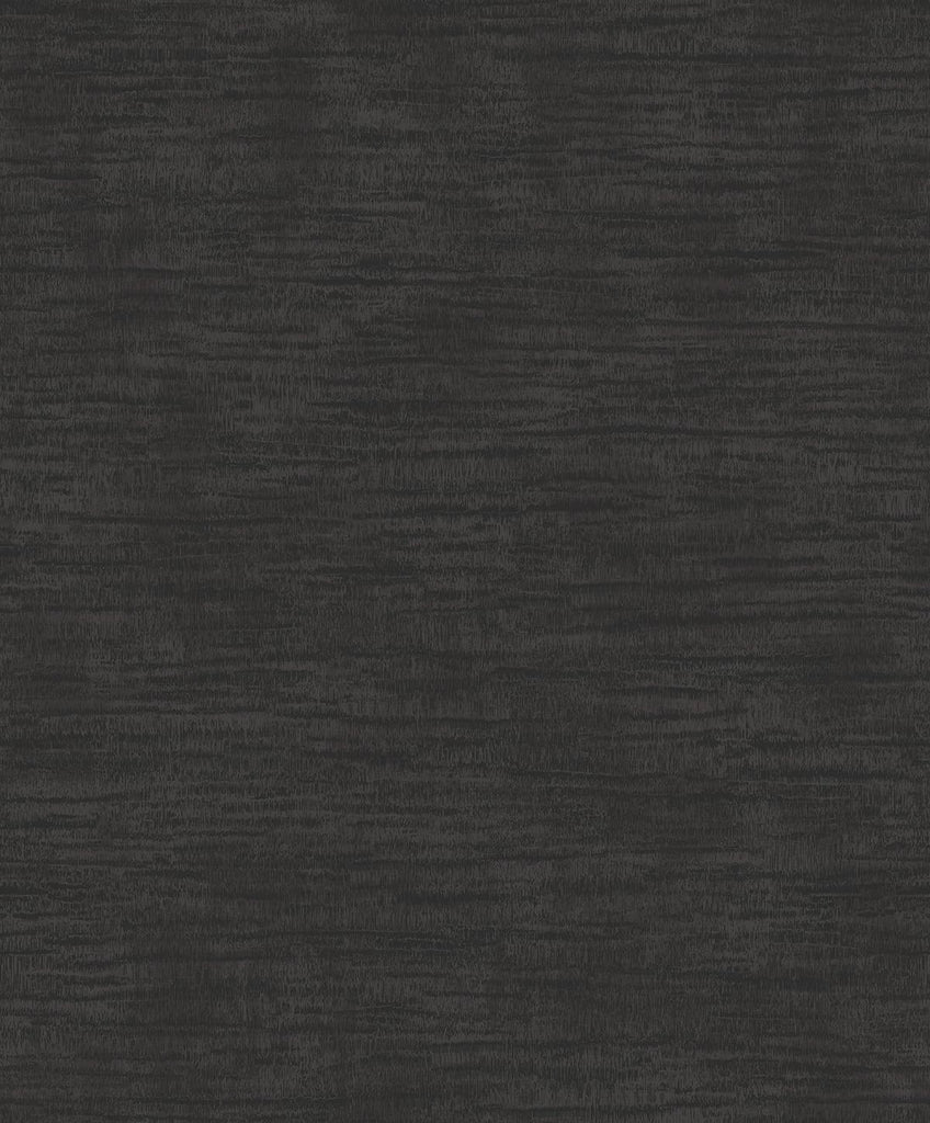 Seabrook Bark Texture Metallic Charcoal & Ebony Wallpaper