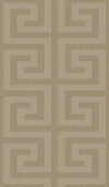 Seabrook Greek Key Khaki & Metallic Champagne Wallpaper