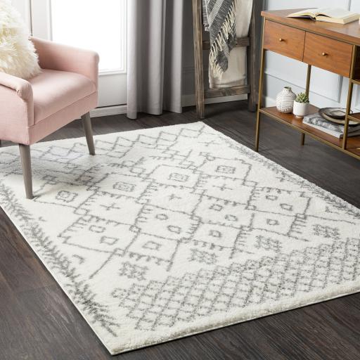 Surya Aliyah Shag ALH-2315 Cream Gray 5'3" x 7'3" Rug