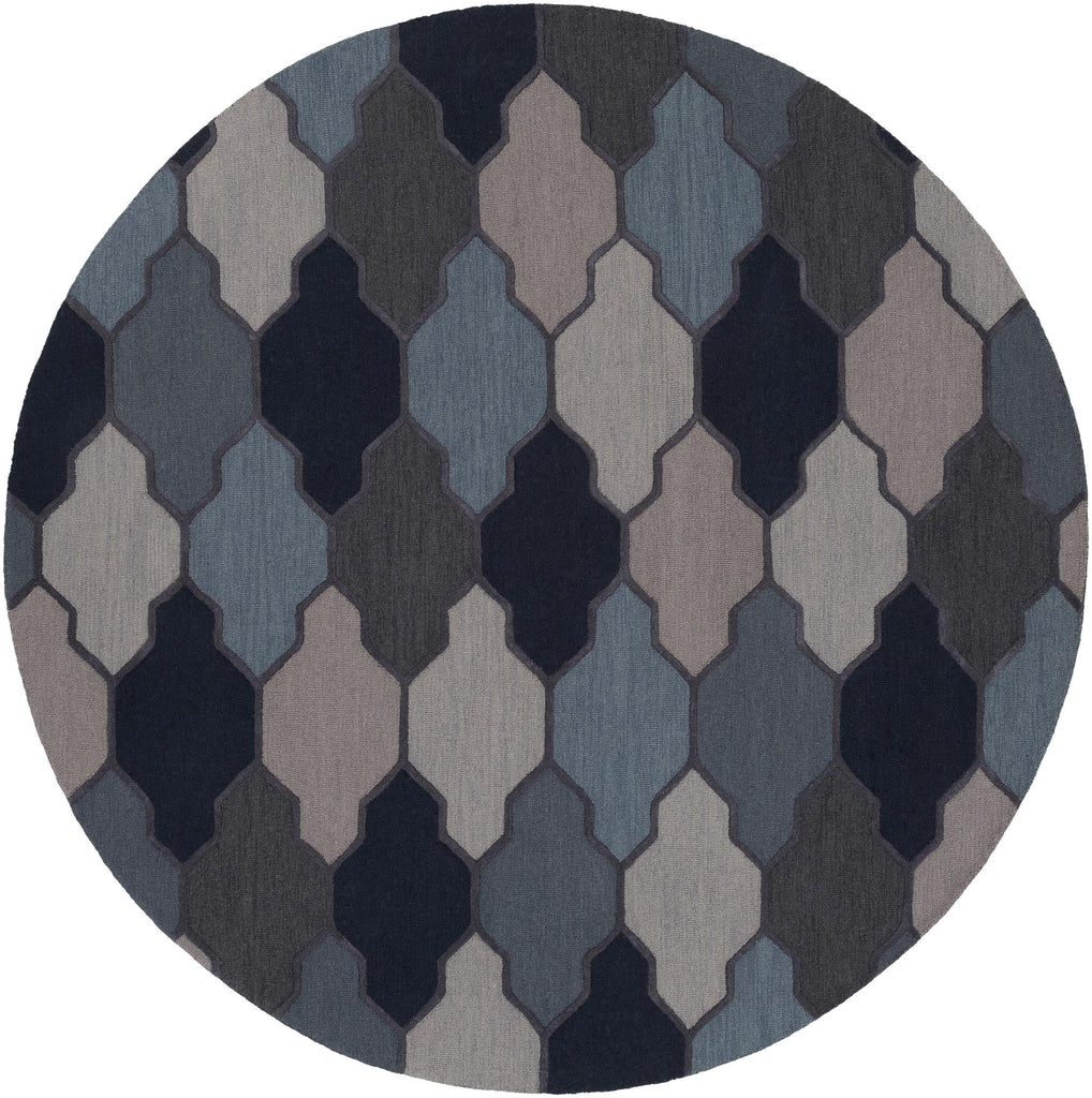 Surya Pollack AWAH-2042 Blue Charcoal 3'6" Round Rug