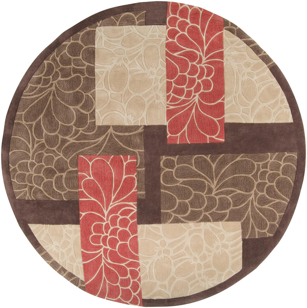 Surya Cosmopolitan COS-8889 Beige Brick Red 2' x 3' Rug