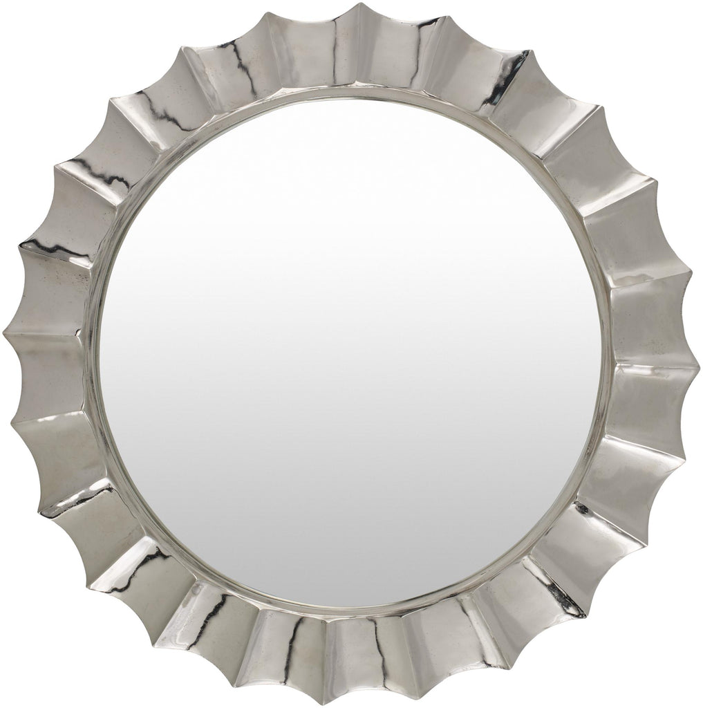 Surya Tejasvi EJA-001 Metallic - Nickel 35"H x 35"W x 1"D Mirror