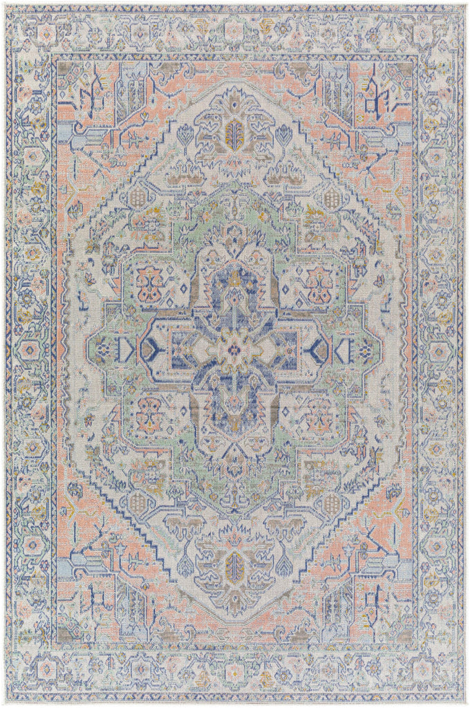 Surya Rafetus ETS-2372 Aqua Coral 5'3" x 7'7" Rug