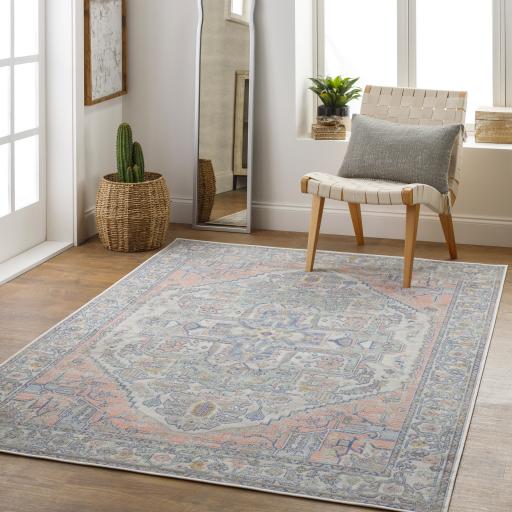 Surya Rafetus ETS-2372 Aqua Coral 5'3" x 7'7" Rug