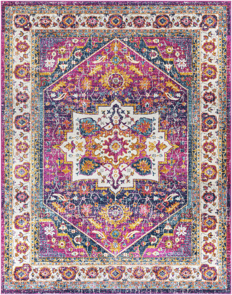 Surya Floransa FSA-2317 Burnt Orange Fuchsia 7'10" x 10' Rug