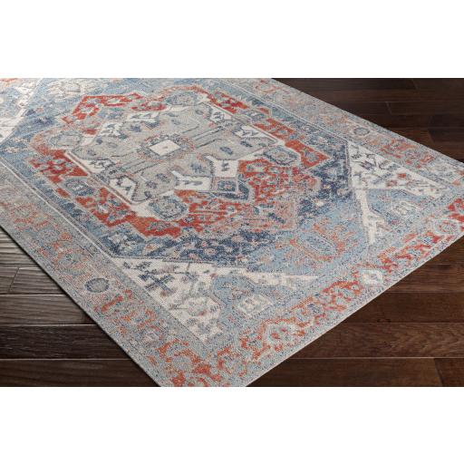 Surya Huntington Beach HTB-2311 Aqua Charcoal 5'3" x 7' Rug