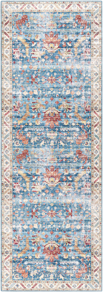 Surya Iris IRS-2349 Blue Brick Red 5' x 7'6" Rug