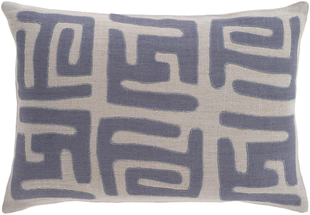 Surya Nairobi NRB-005 Denim Light Gray 13"H x 19"W Pillow Cover