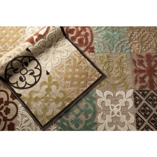 Surya Portera PRT-1002 Beige Brown 2'6" x 7'10" Rug