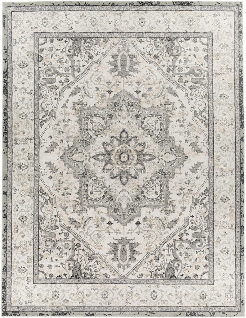 Surya Quatro QUA-2315 Charcoal Light Gray 5'3" x 7'3" Rug