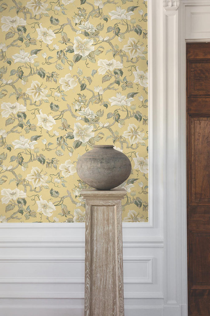 Ronald Redding Designs Marguerite Vine Yellow Wallpaper