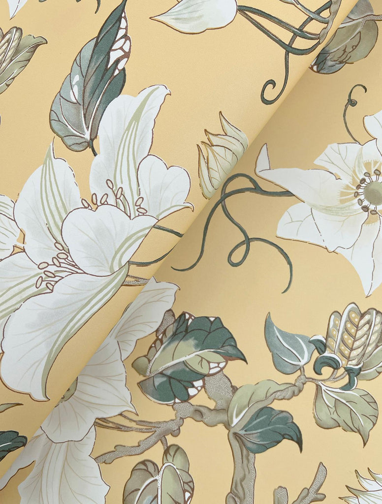 Ronald Redding Designs Marguerite Vine Yellow Wallpaper