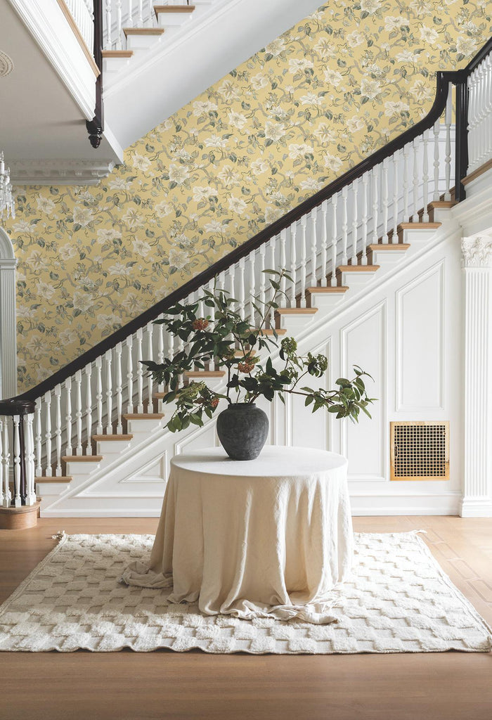 Ronald Redding Designs Marguerite Vine Yellow Wallpaper