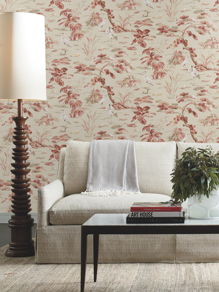 Ronald Redding Designs Bridgewater Pink Wallpaper